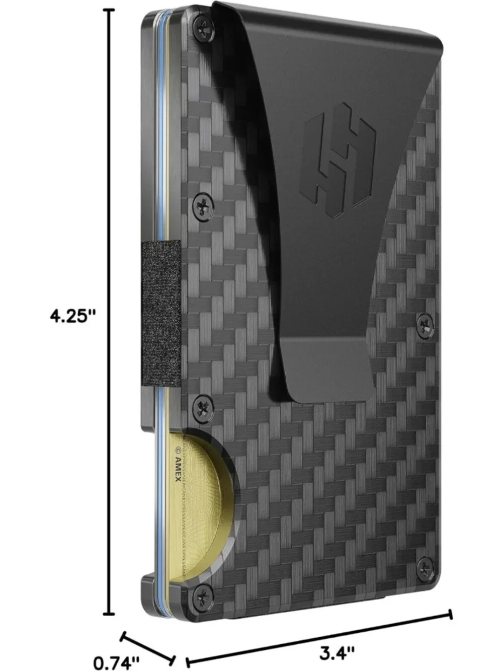 Slim RFID Blocking Metal Wallet with Money Clip | Minimalist Front Pocket Card